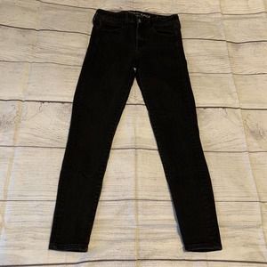American Eagle Outfitters Denim Jeggings Womens 4 Regular Black Super Stretch
